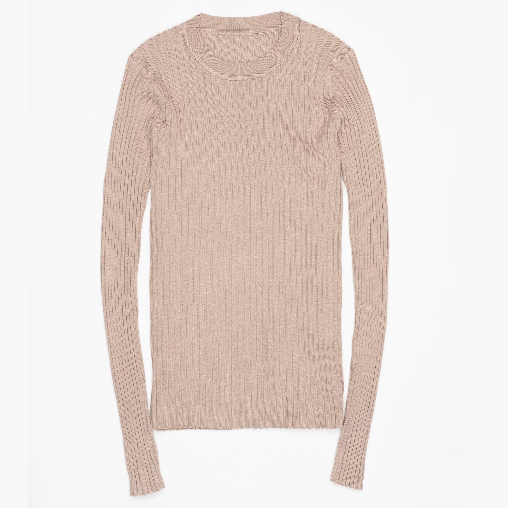 Women Sweater Pullover Basic Crew Neck Ribbed Tops Solid Knitted Jumper With Thumb Hole