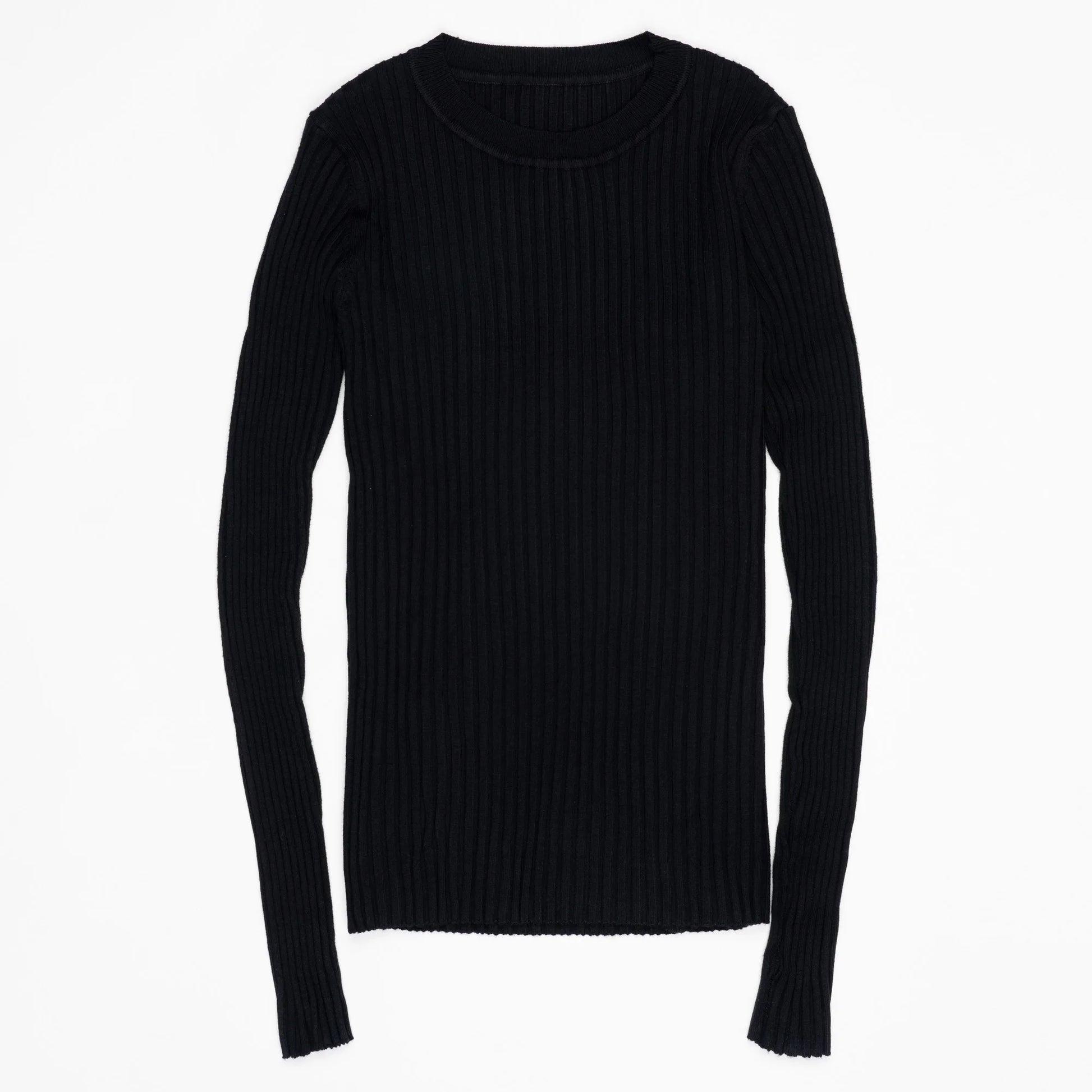 Women Sweater Pullover Basic Crew Neck Ribbed Tops Solid Knitted Jumper With Thumb Hole