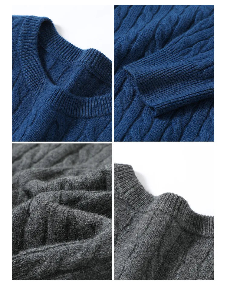 Pure Wool Cable Sweaters Women Raglan Sleeved Pullover Jumper